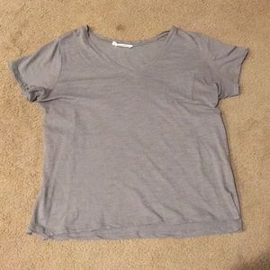 North and Main grey v neck t shirt